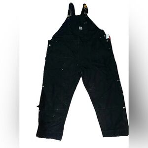 NWT Black Insulated Lined Overalls 5x Regular